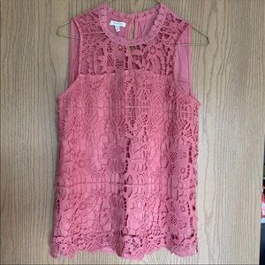 NWOT Pink Maurices Lace Top